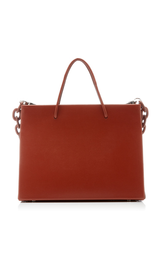 Hanna Chain-Detailed Leather Top-Handle Bag展示图