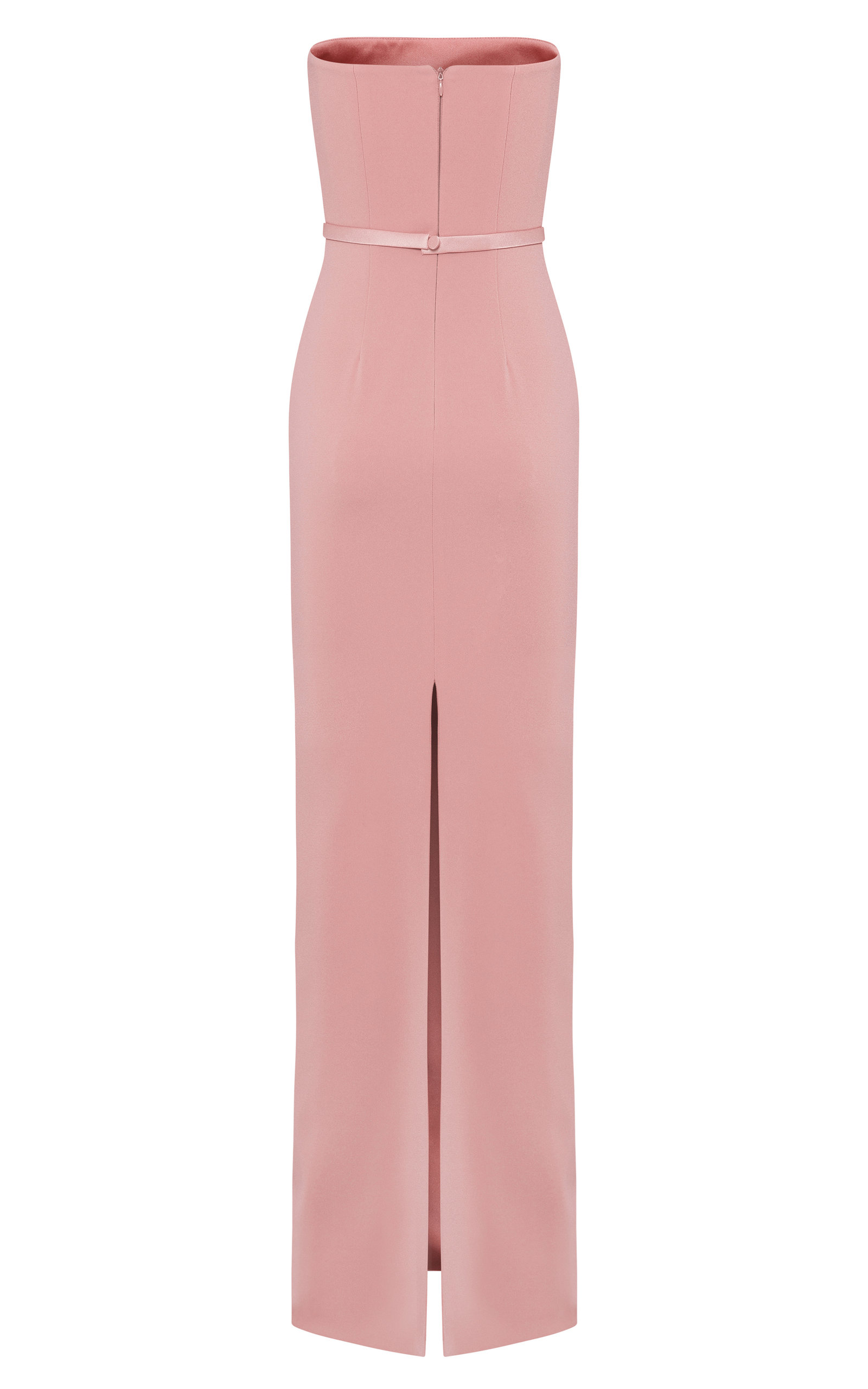 strapless column dress