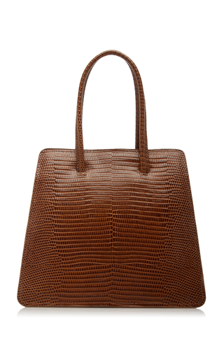 Book Lizard-Effect Leather Top Handle Bag展示图