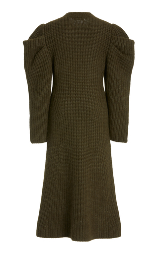 Freja Puffed-Sleeve Alpaca-Blend Dress展示图