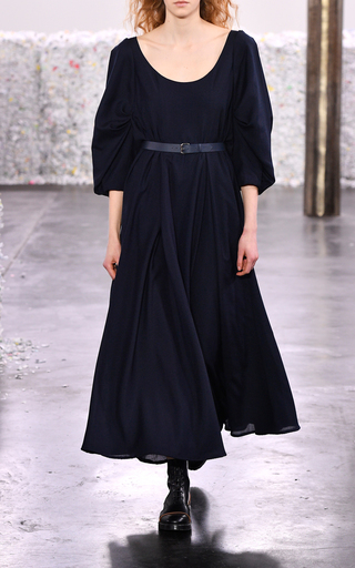 Willy Belt-Detailed Wool-Cashmere Midi Dress展示图