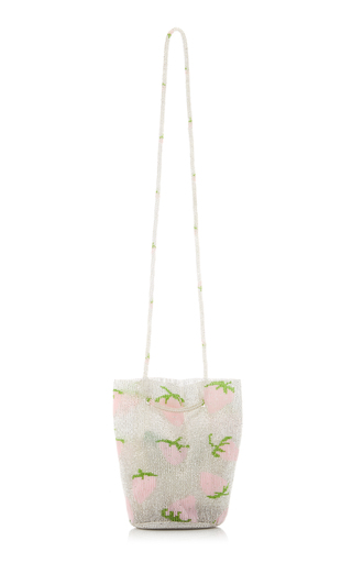 Pura Utz X M2Malletier Hand-Beaded Strawberry Top Handle Bag展示图