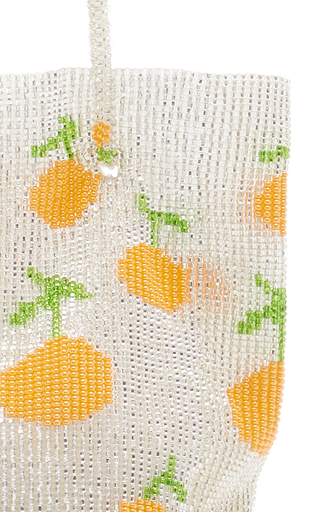 Pura Utz X M2Malletier Hand-Beaded Orange Top Handle Bag展示图