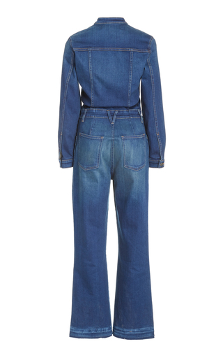 Rochelle Denim Flared-Leg Jumpsuit展示图