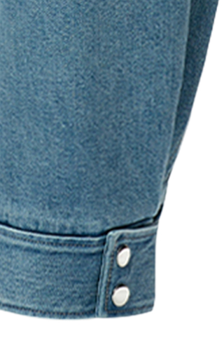 Sculpted Mid-Rise Tapered-Leg Denim Pants展示图