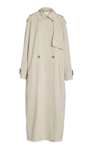 Yeli Oversized Wool-Blend Fluid Trench Coat展示图