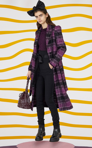 Belted Tartan Plaid Coat展示图