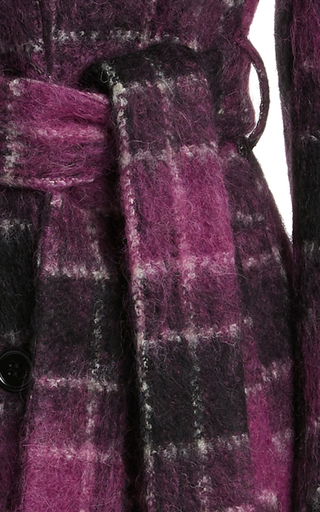 Belted Tartan Plaid Coat展示图