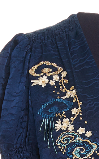 Lea Embroidered Silk Dress展示图