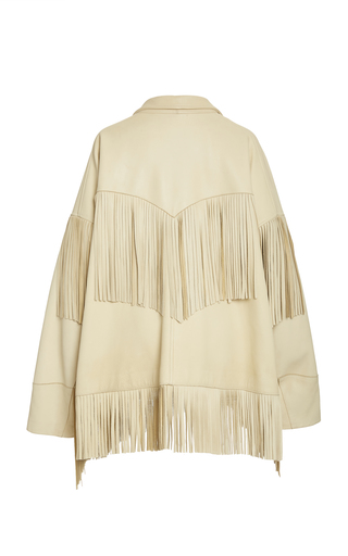 Oversized Fringed Leather Jacket展示图