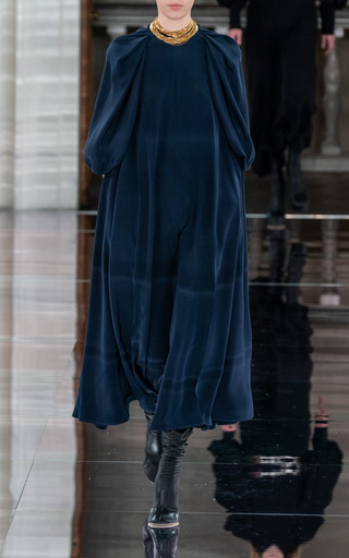 Pleated Double-Faced Crepe Cape Jumpsuit展示图