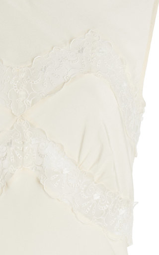 Lace-Detailed Silk Slip Dress展示图