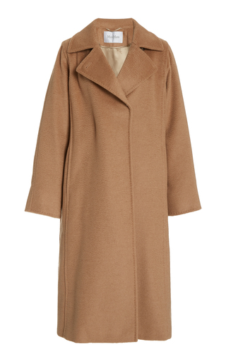 Manuela Belted Camel Wool Trench Coat展示图