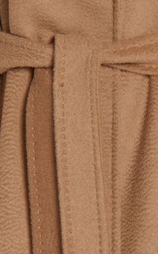 Manuela Belted Camel Wool Trench Coat展示图