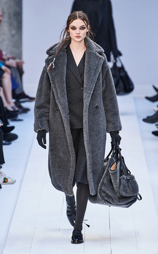 Oversized Wool-Alpca Blend Teddy Coat展示图