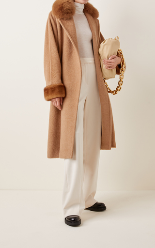 Delfino Fur-Trimmed Wool Coat展示图