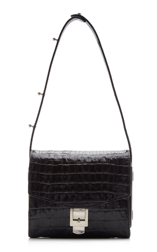 Memo Croc-Effect Leather Top Handle Bag展示图