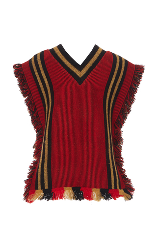 Fringed Knit Wool-Blend Vest展示图