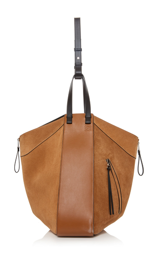 Hammock Contrasting Suede Leather Tote展示图