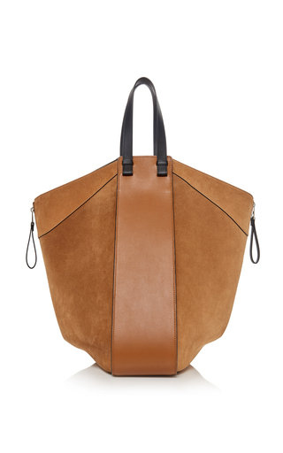 Hammock Contrasting Suede Leather Tote展示图