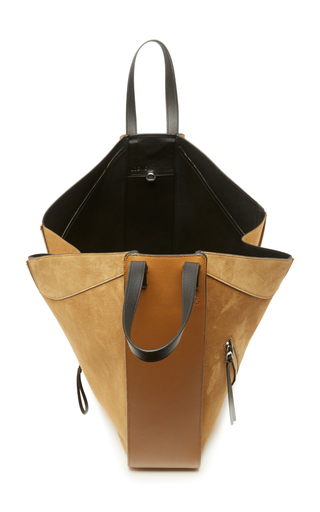 Hammock Contrasting Suede Leather Tote展示图