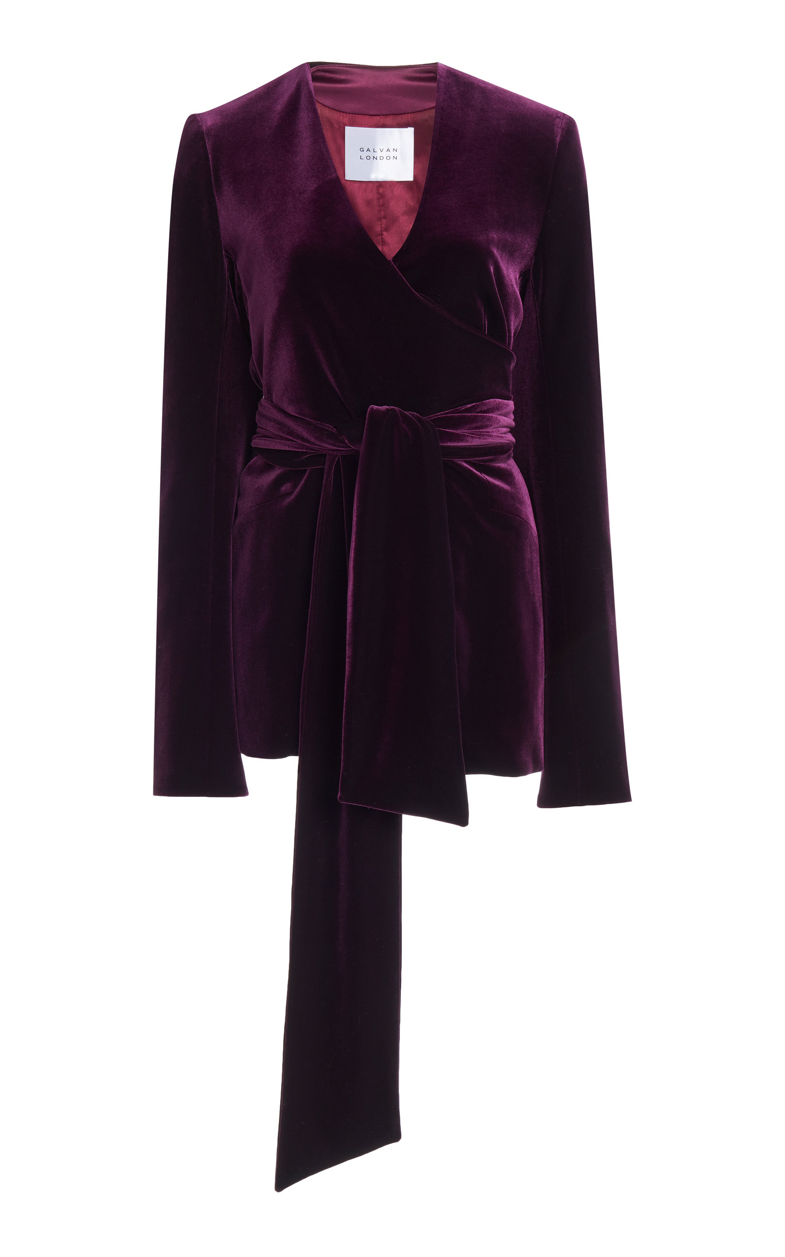 velvet wrap coat