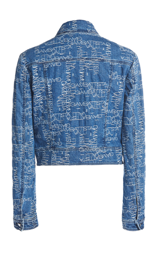 Long Sleeve Printed Denim Jacket展示图