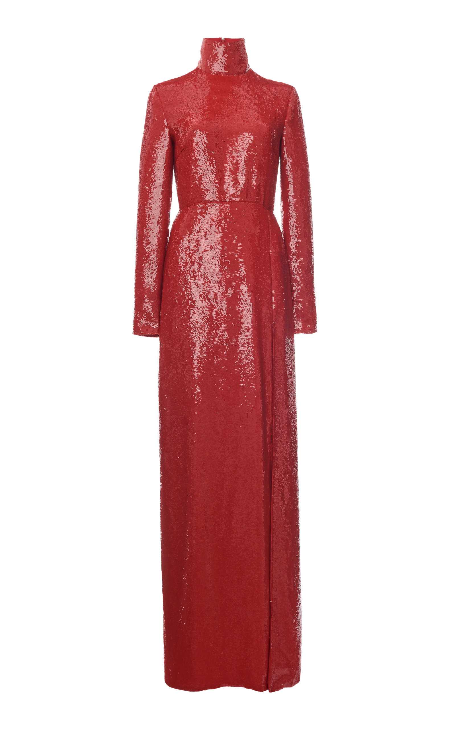 turtleneck gown with sleeves