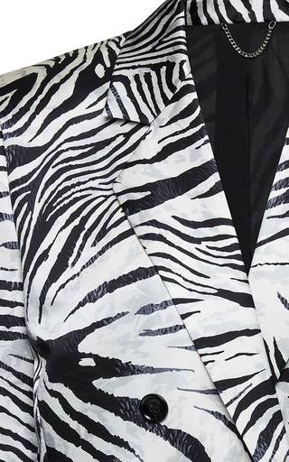 Zebra-Print Silk Blazer展示图