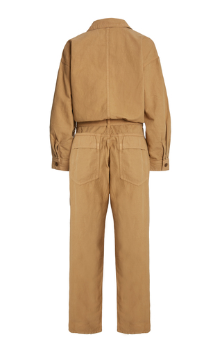 Willa Belted Cotton Utility Jumpsuit展示图