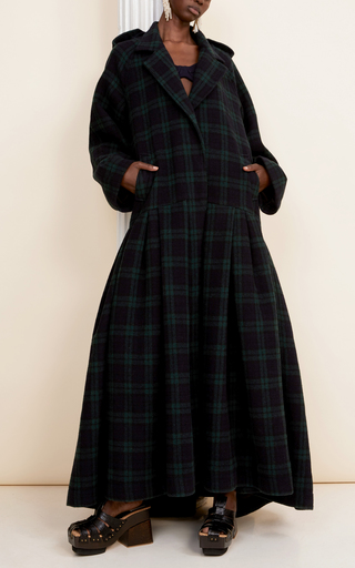 Drop-Waist Wool-Blend Coat展示图