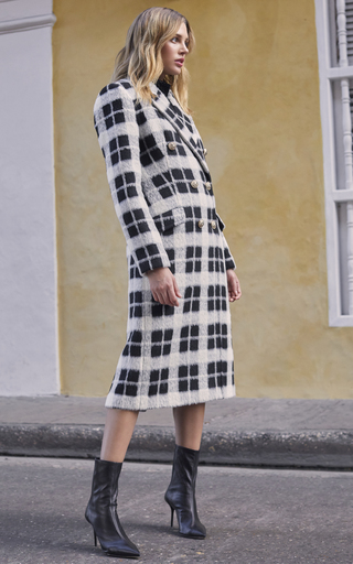 Sabine Checked Wool-Blend Double-Breasted Coat展示图