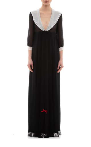 Specialorder-Bibbed Maxi-Length Silk-Blend Dress-MQ展示图
