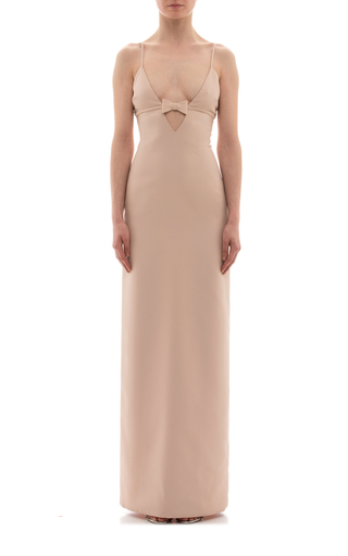 Specialorder-Sleeveless Deep-V Bow Neckline Gown-MQ展示图