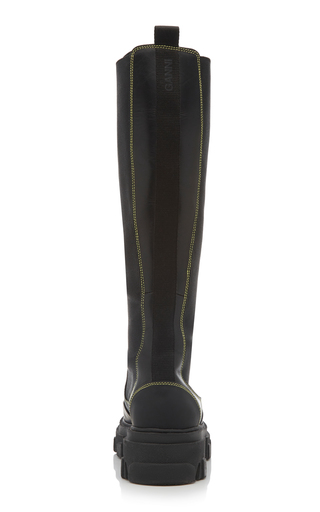 Lug-Sole Leather Knee-High Boots展示图