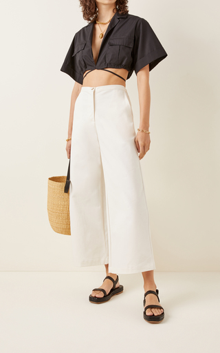 Orlando Cotton Wide-Leg Pants展示图