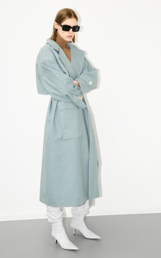 Oversized Tweed Trench Coat展示图