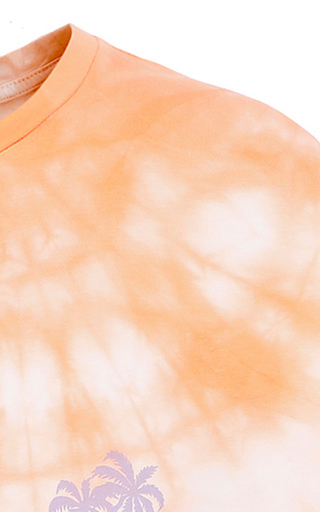 Logo-Print Tie-Dyed Cotton Cropped T-Shirt展示图