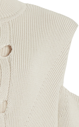 Porter Cutout Cable-Knit Cotton-Wool Sweater展示图