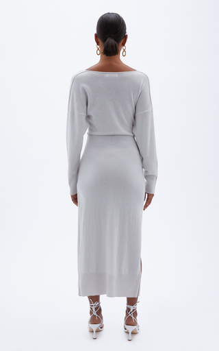 Skyla Wool-Cashmere Midi Wrap Dress展示图