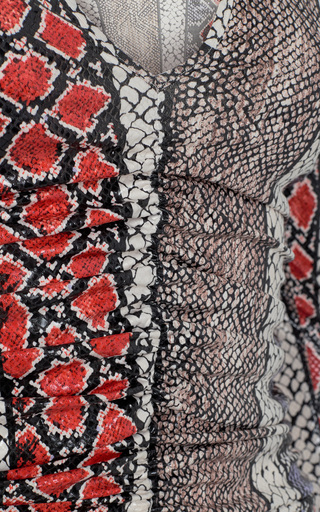 Sierra Ruched Snake-Print Jersey Top展示图