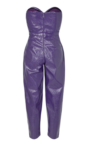 Lana Faux Leather Strapless Jumpsuit展示图