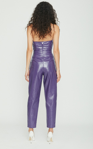 Lana Faux Leather Strapless Jumpsuit展示图