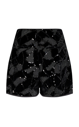 Anis Sequined Velvet-Jacquard Shorts展示图