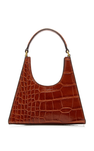 Rey Mini Croc-Effect Leather Shoulder Bag展示图