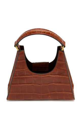 Rey Mini Croc-Effect Leather Shoulder Bag展示图