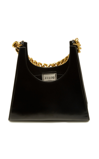 Rey Chain-Trimmed Leather Shoulder Bag展示图