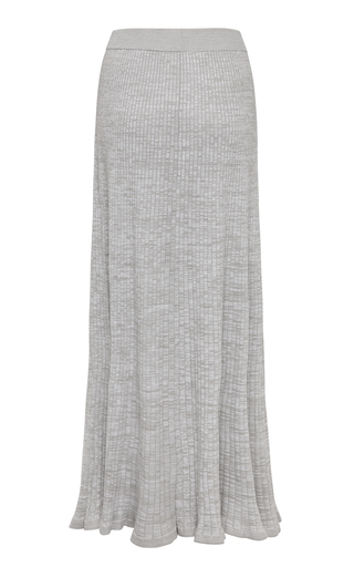 Selma Ribbed-Knit Cotton Maxi Skirt展示图