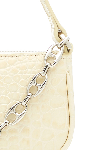 Mini Rachel Croc-Effect Leather Shoulder Bag展示图