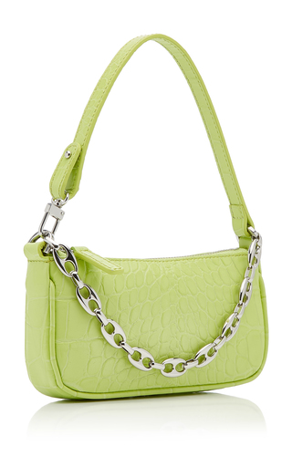 Mini Rachel Croc-Effect Leather Shoulder Bag展示图